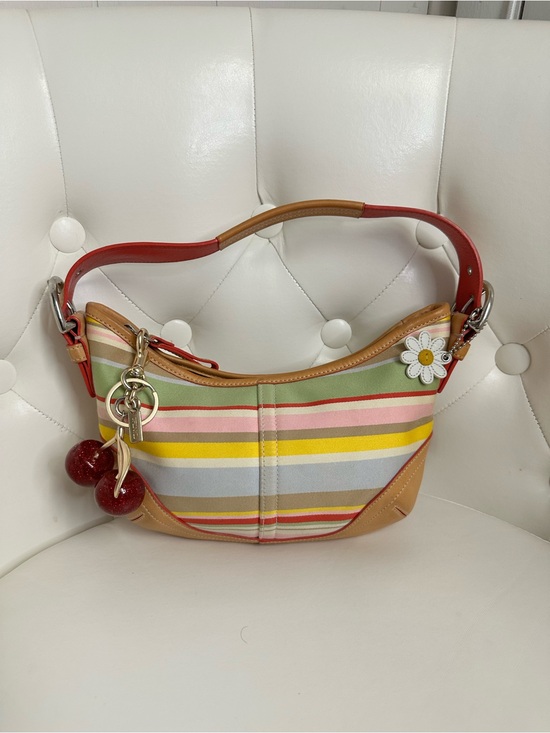 Coach Handbags - Coach Stripped Hobo Bag